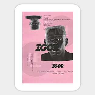 Tyler, The Creator - IGOR T-Shirt Hip-Hop Sticker